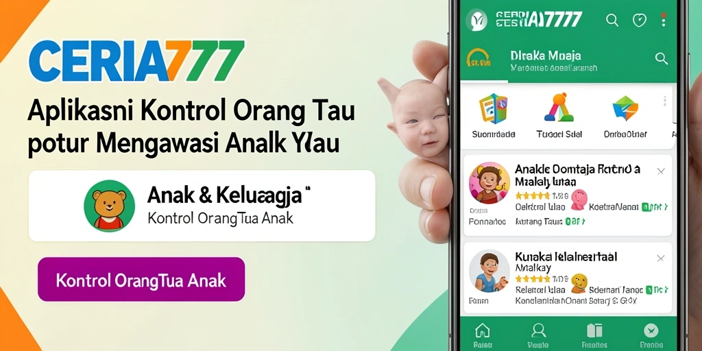 Tampilan antarmuka CERIA777 yang ramah pengguna untuk kontrol orang tua.
