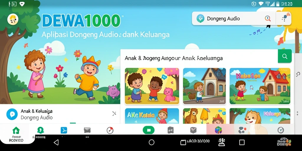 Antarmuka DEWA1000 yang menarik dan ramah anak.
