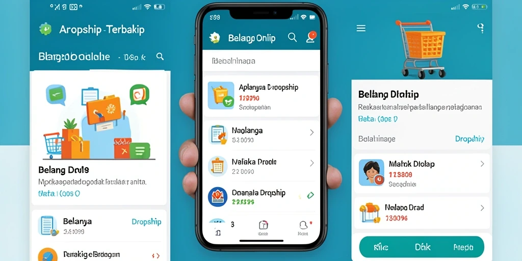 Tampilan antarmuka ID098 yang memudahkan proses belanja Dropship.