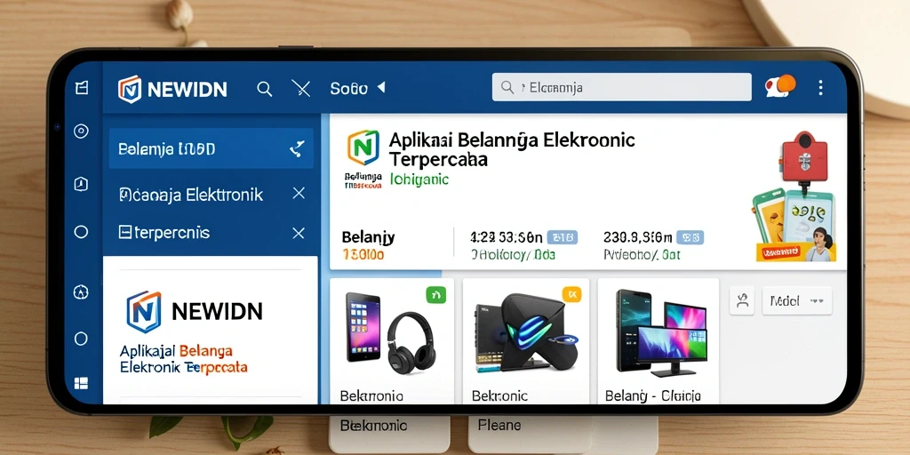 Tampilan antarmuka aplikasi NEWIDN yang menarik dan fungsional.