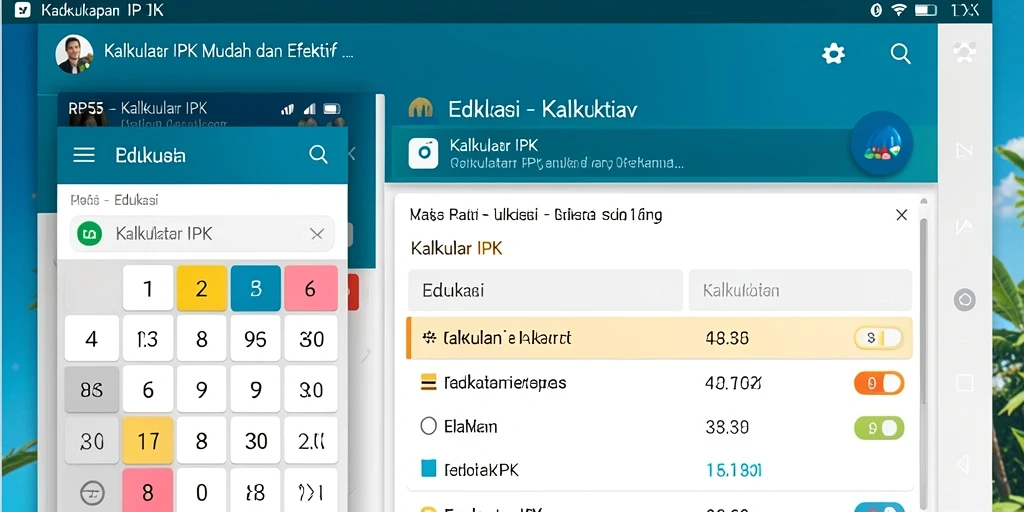 Antarmuka RP55 yang informatif dan mudah digunakan untuk Kalkulator IPK.