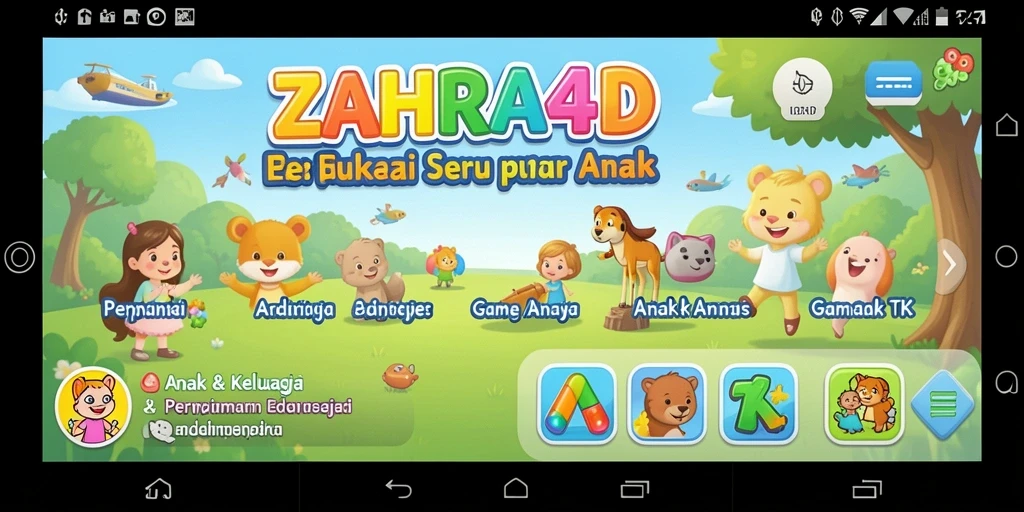 Tampilan antarmuka interaktif dan menarik dari ZAHRA4D.